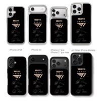 T1 2024 Worlds logo and player sigs Chris Brown Phone Case Black Electroplated Silver For Iphone 11 To 17