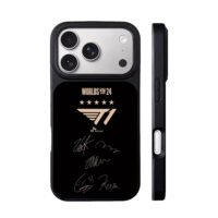 T1 2024 Worlds logo and player sigs iPhone 17 Pro Max Black Case