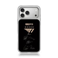 T1 2024 Worlds logo and player sigs iPhone 17 Pro Max Electroplated Silver Case1